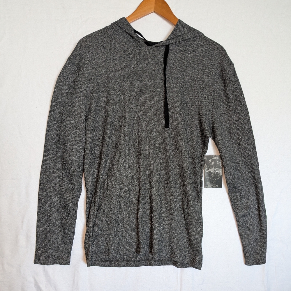 Gray Knit Hooded Sweater